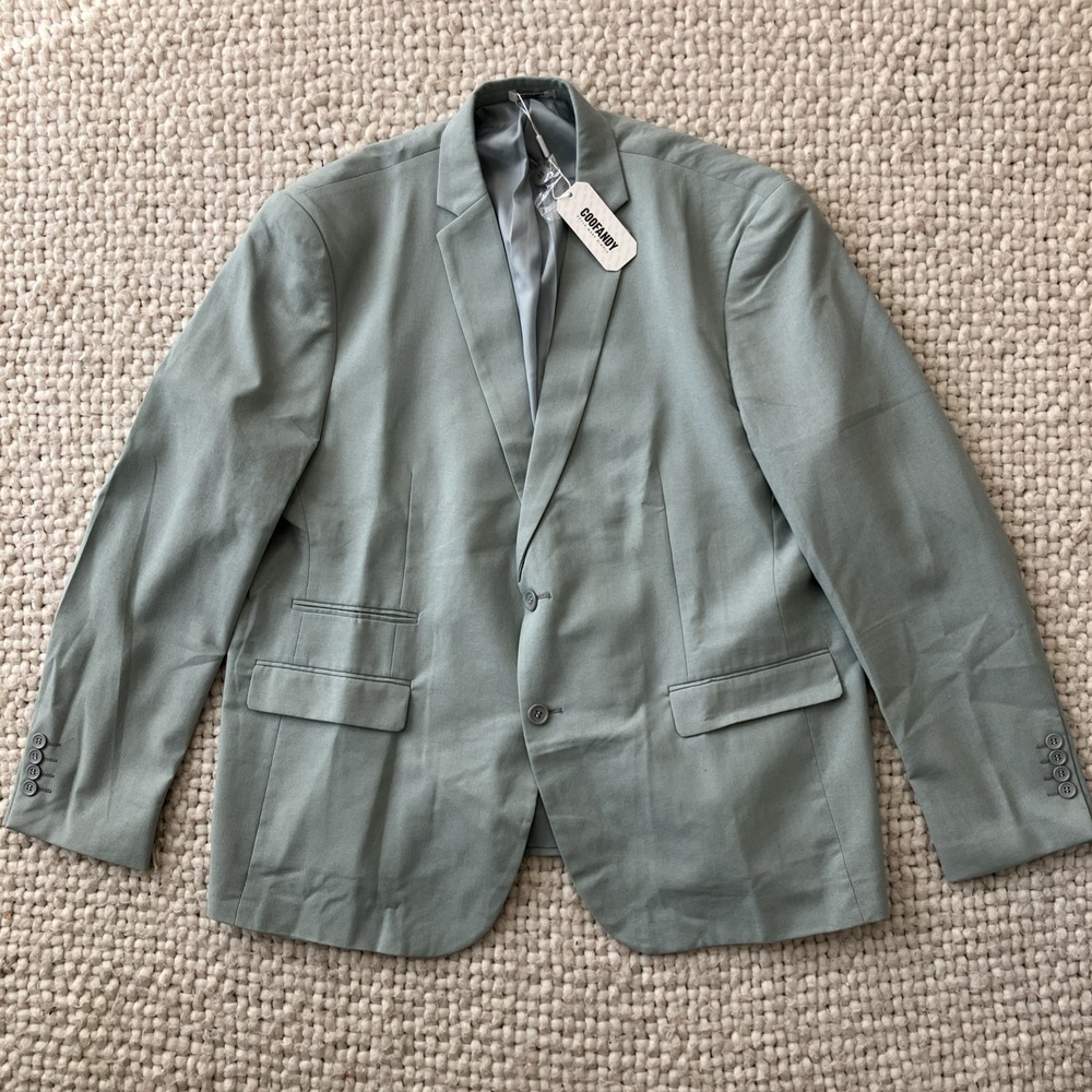 NWT Coofandy Men's XL Casual Sport Coat Linen Cotton Blazer Jacket Lightweight